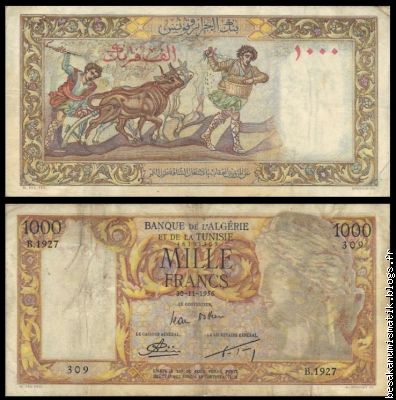 1000 Francs  1956