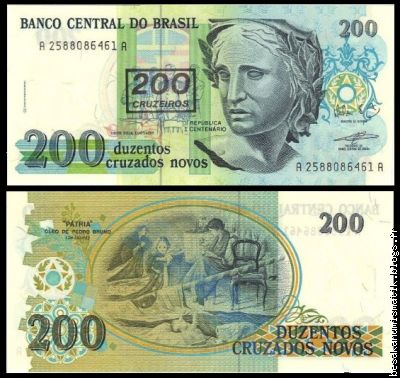 200 Cruzeiros on 200 Cruzdos novos