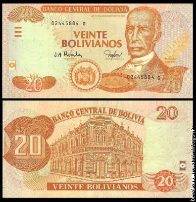 20  Bolivianos 2001